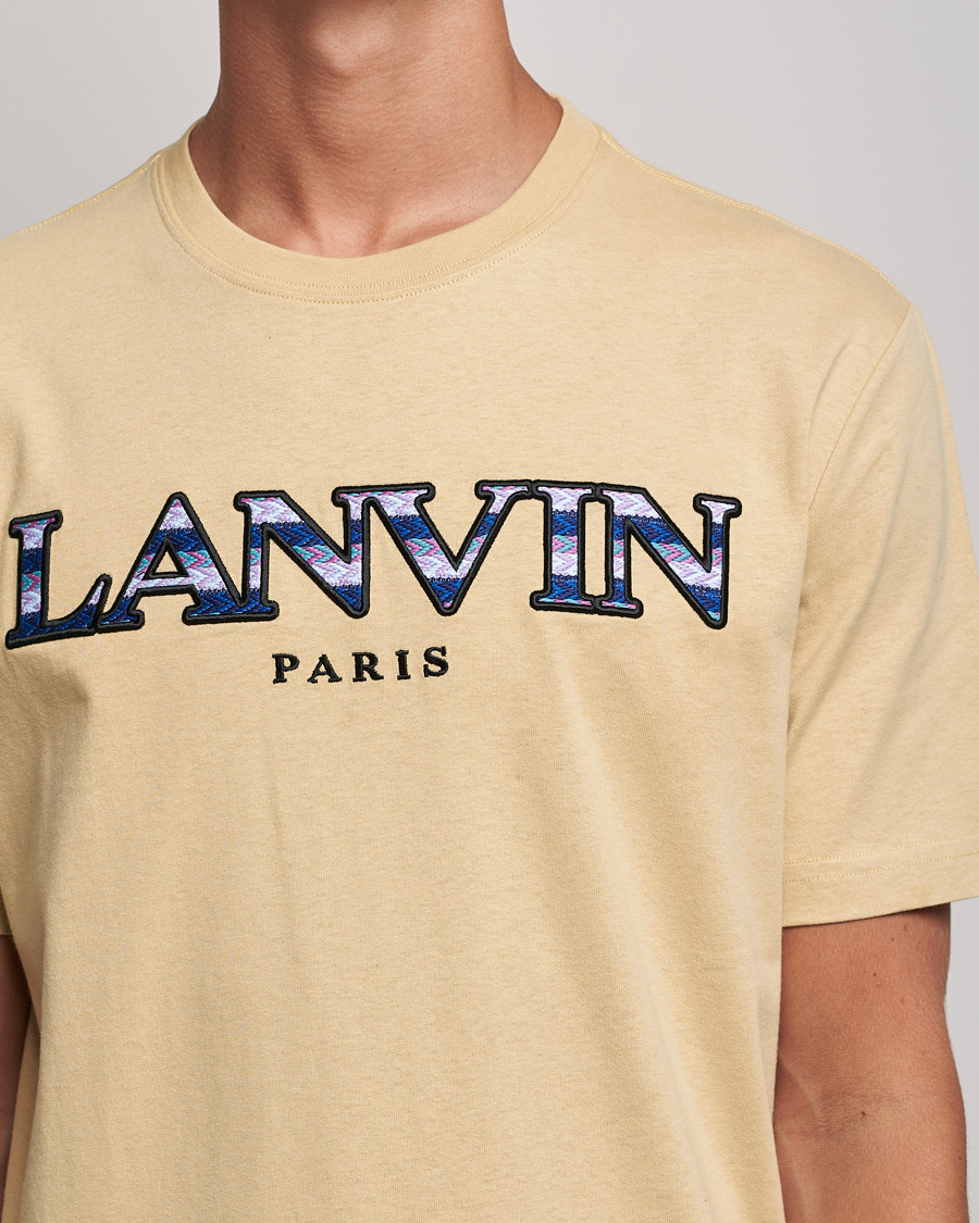 Herre | T-Shirts | Lanvin | Curb Logo T-Shirt Beige