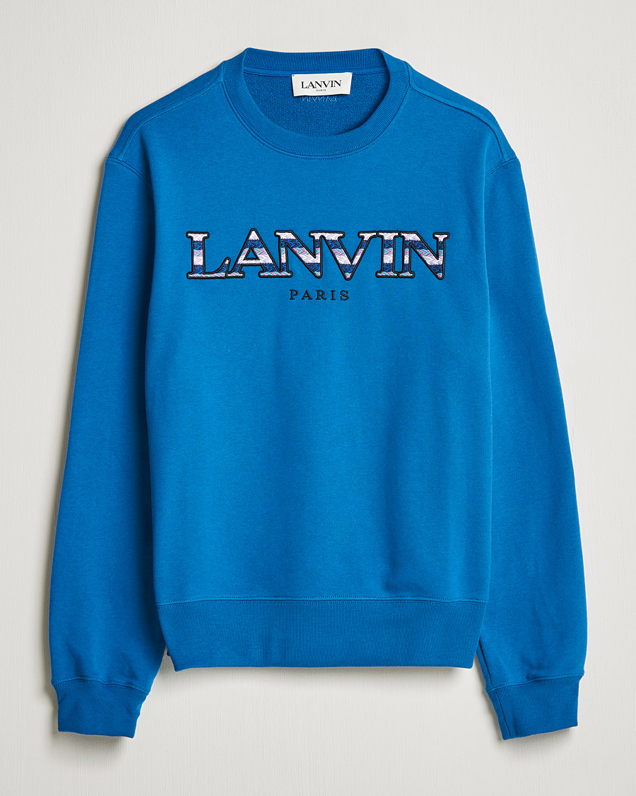 Herre | Gensere | Lanvin | Curb Logo Sweatshirt Blue Ocean