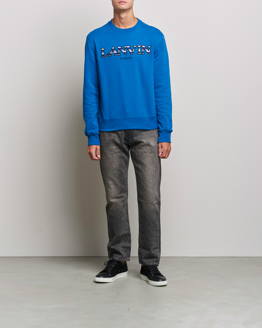 Herre | Gensere | Lanvin | Curb Logo Sweatshirt Blue Ocean