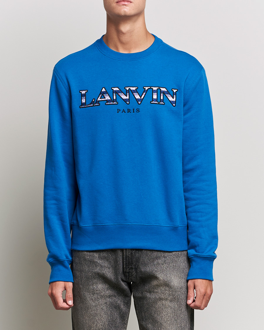 Herre | Gensere | Lanvin | Curb Logo Sweatshirt Blue Ocean