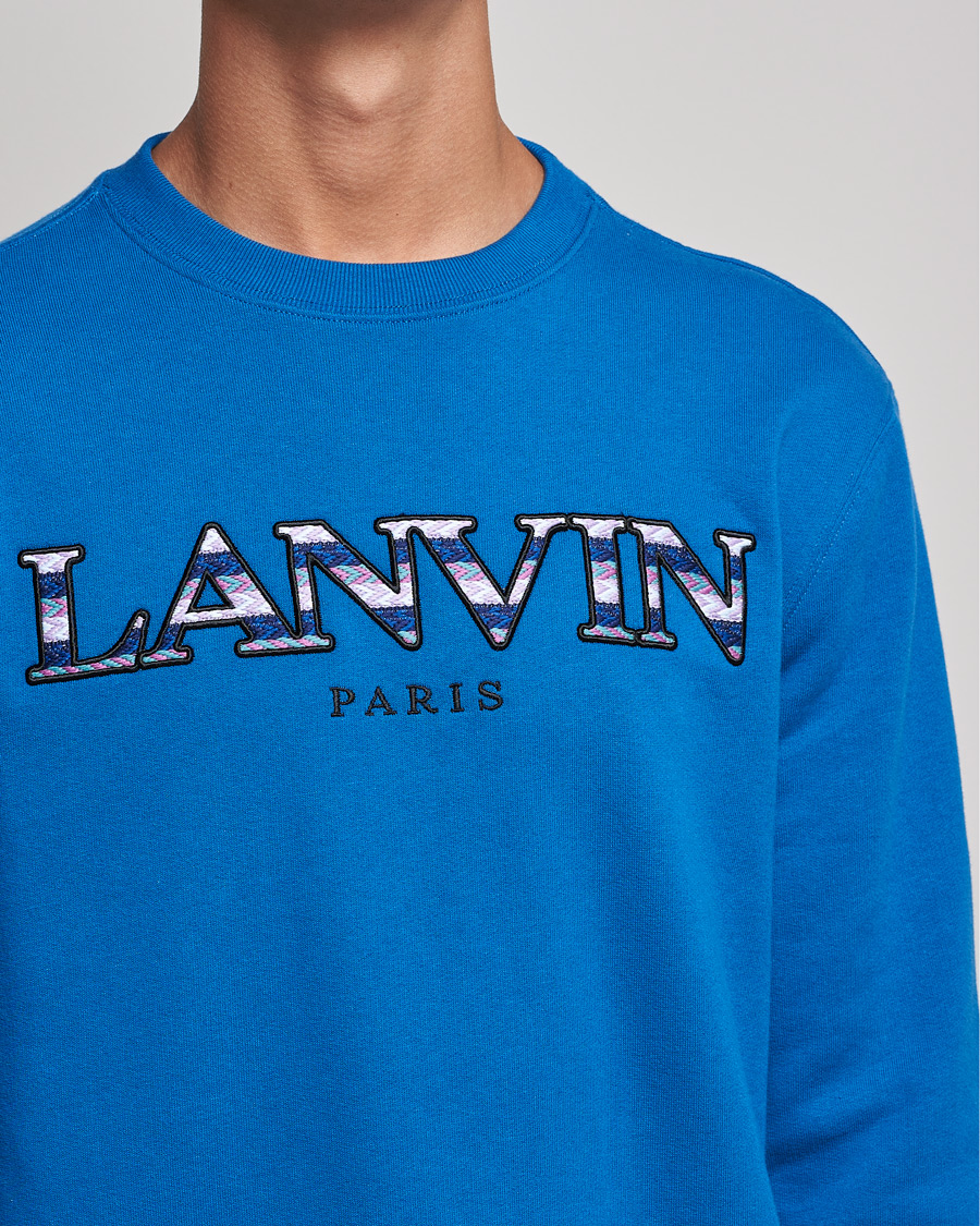 Herre | Gensere | Lanvin | Curb Logo Sweatshirt Blue Ocean
