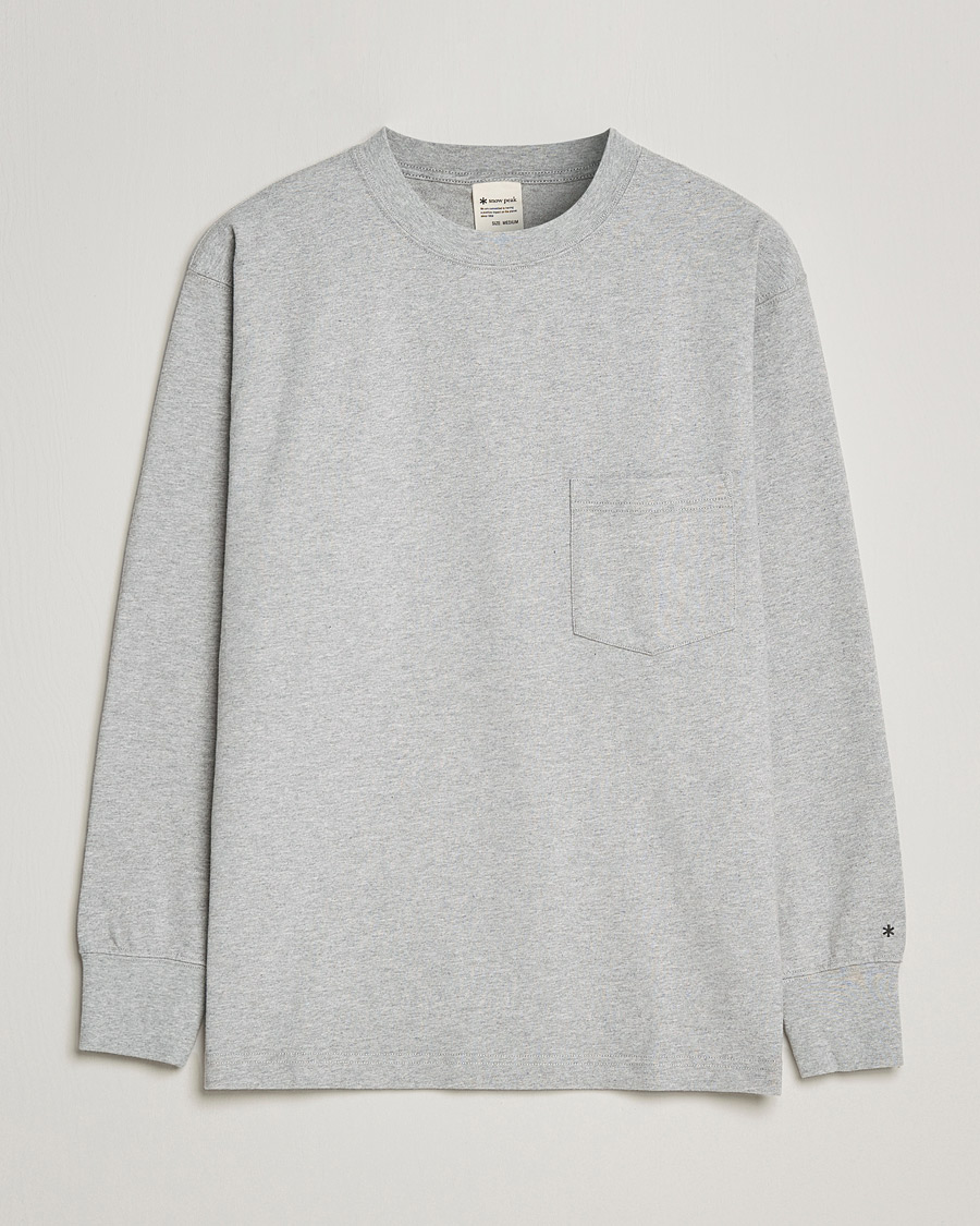 Herre | Japanese Department | Snow Peak | Recycled Cotton Heavy L/S T shirt Medium Grey