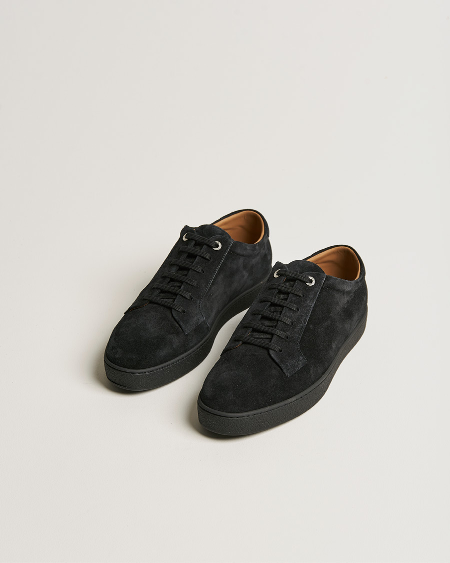 Herre | John Lobb Molton Soft Suede Sneaker Black Suede | John Lobb | Molton Soft Suede Sneaker Black Suede
