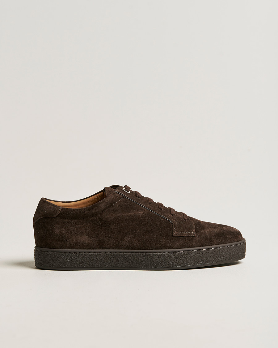 Herre | John Lobb Molton Soft Suede Sneaker Dark Brown Suede | John Lobb | Molton Soft Suede Sneaker Dark Brown Suede