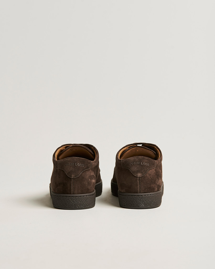 Herre | John Lobb Molton Soft Suede Sneaker Dark Brown Suede | John Lobb | Molton Soft Suede Sneaker Dark Brown Suede