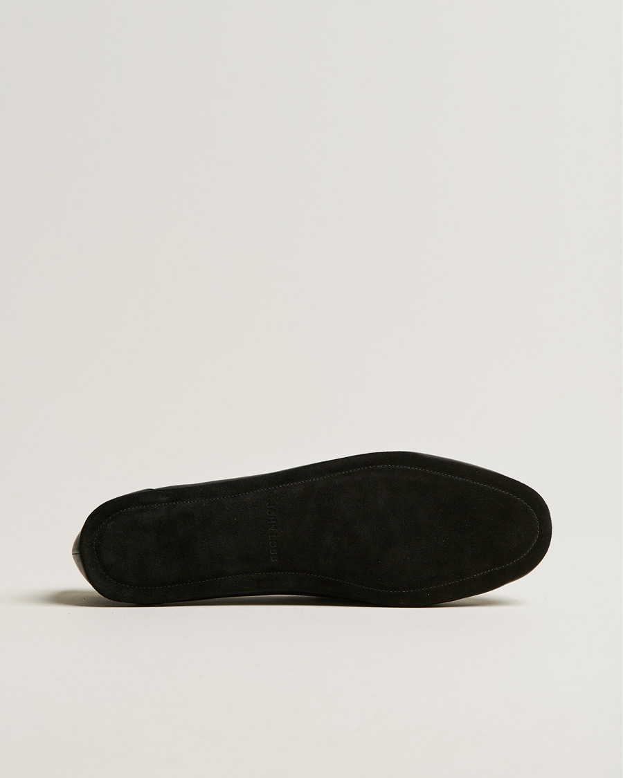 Herre | John Lobb Hampton Travel Slipper Black Lamb Leather | John Lobb | Hampton Travel Slipper Black Lamb Leather