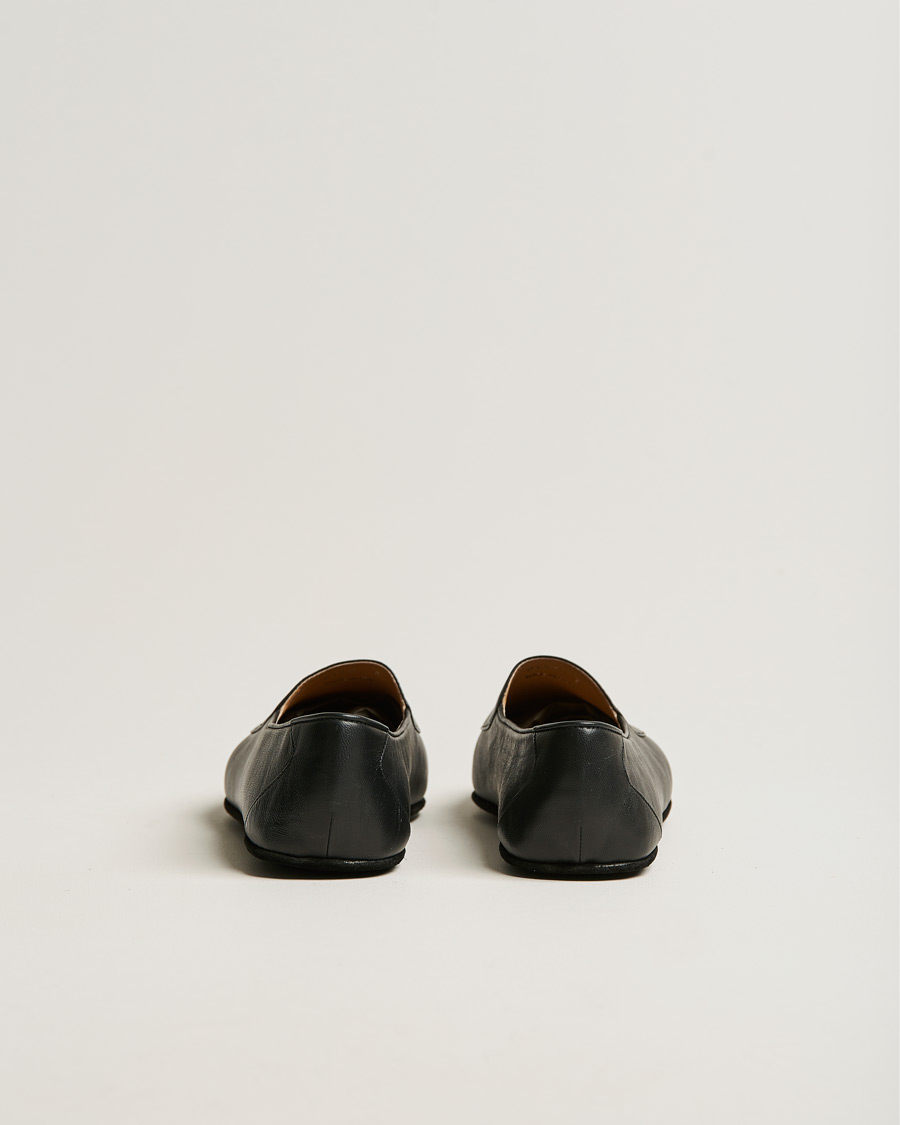 Herre | John Lobb Hampton Travel Slipper Black Lamb Leather | John Lobb | Hampton Travel Slipper Black Lamb Leather