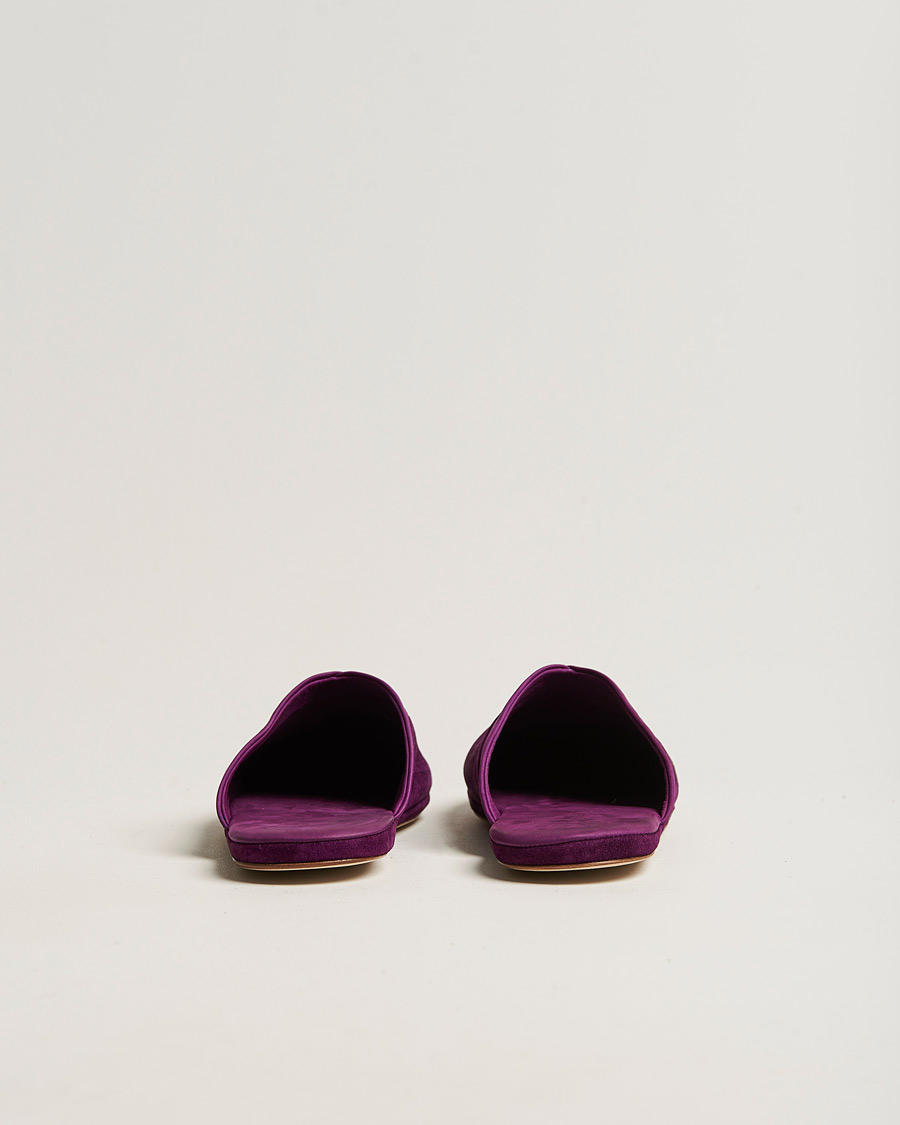 Herre | John Lobb Knighton Slipper Purple Cashmere Suede | John Lobb | Knighton Slipper Purple Cashmere Suede