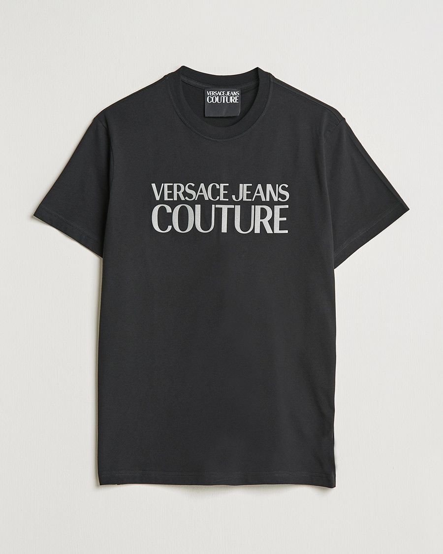 Herre | T-Shirts | Versace Jeans Couture | Logo T-Shirt Black/Silver