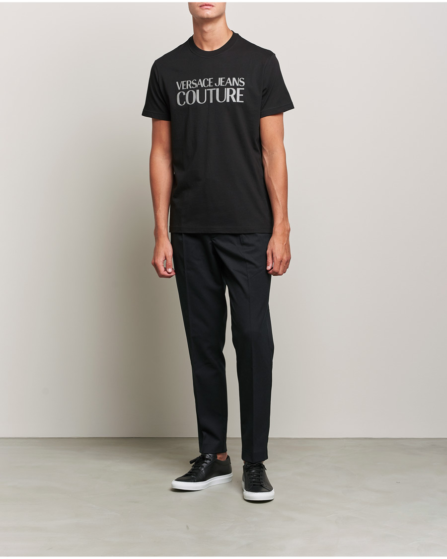 Herre | T-Shirts | Versace Jeans Couture | Logo T-Shirt Black/Silver