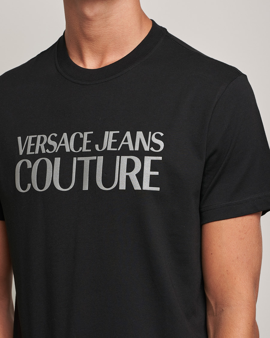 Herre | T-Shirts | Versace Jeans Couture | Logo T-Shirt Black/Silver