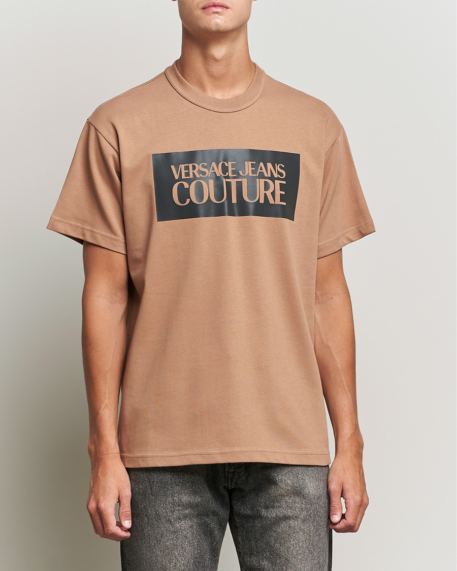 Herre |  | Versace Jeans Couture | Reflective Logo T-Shirt Sand