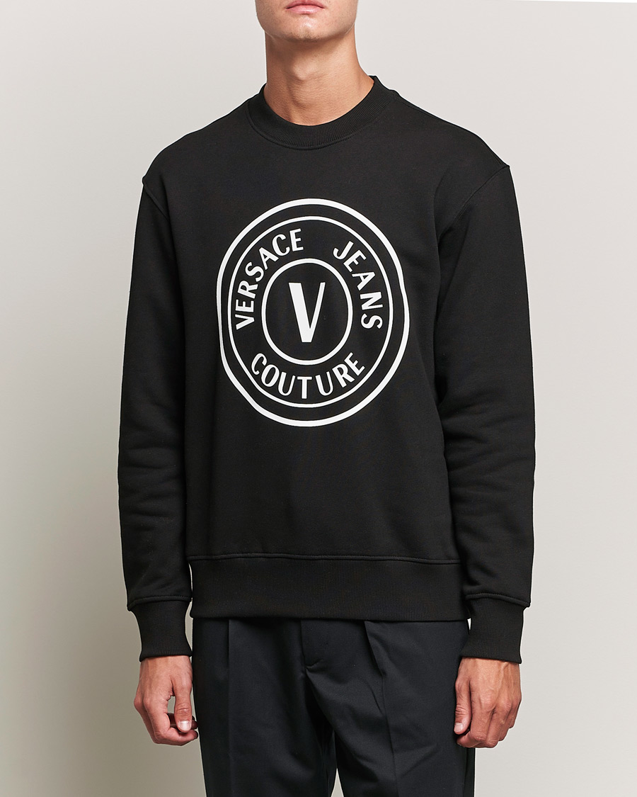Herre | Sweatshirts | Versace Jeans Couture | Big V Emblem Sweatshirt Black