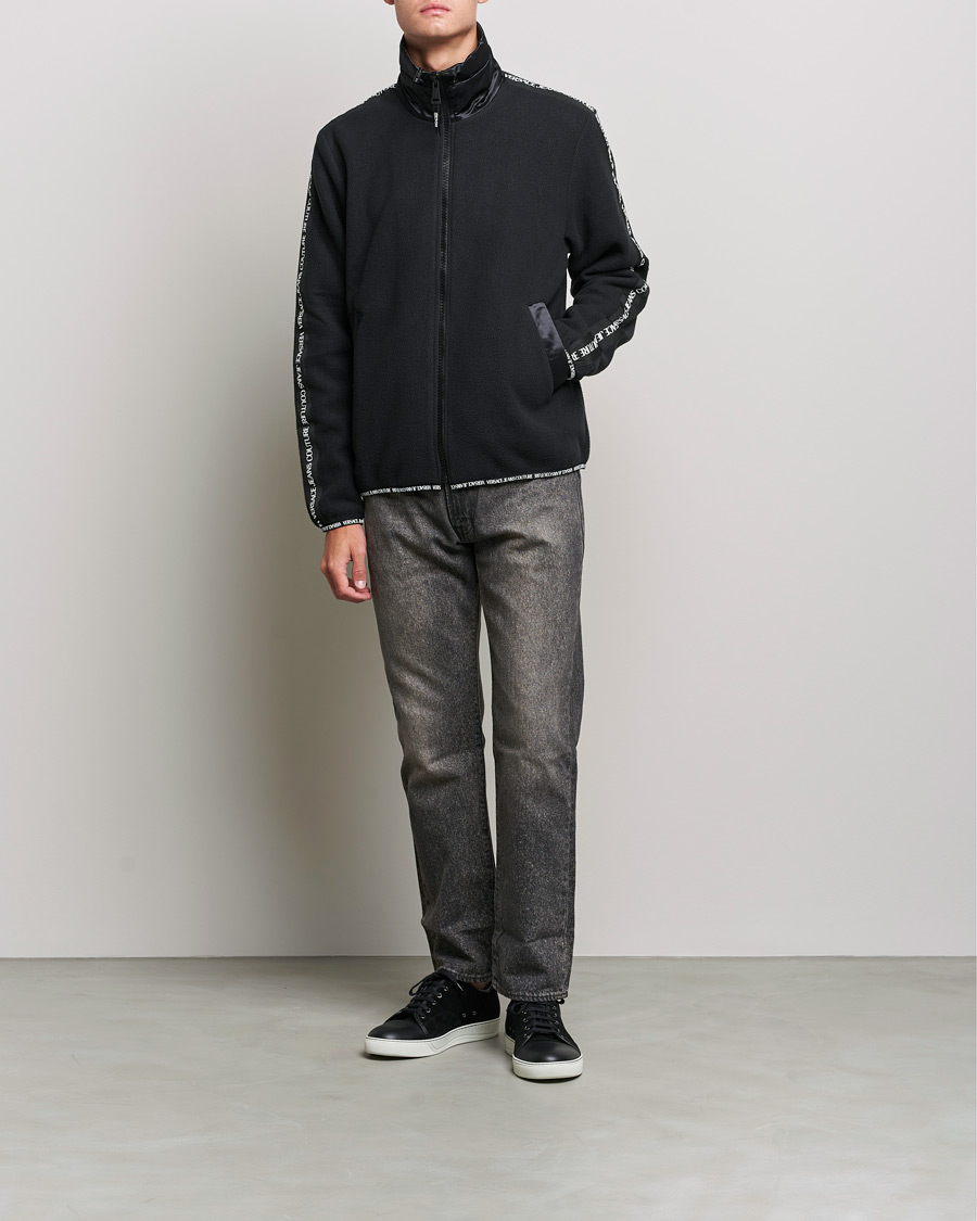 Herre | Gensere | Versace Jeans Couture | Tape Logo Full Zip Black