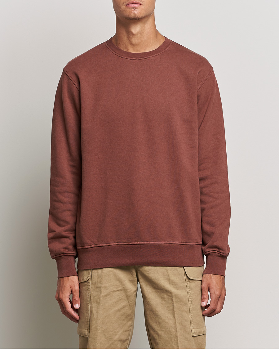 Herre | Gensere | Colorful Standard | Classic Organic Crew Neck Sweat Cinnamon Brown