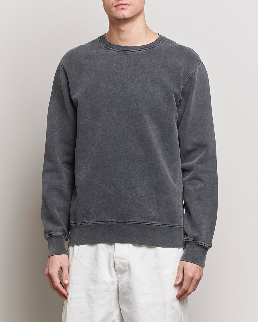 Herre | Avdelinger | Colorful Standard | Classic Organic Crew Neck Sweat Faded Black