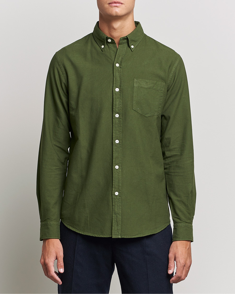Herre | Skjorter | Colorful Standard | Classic Organic Oxford Button Down Shirt Seaweed Green