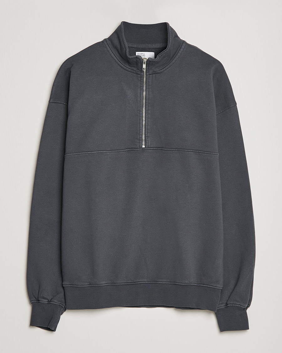 Herre | Gensere | Colorful Standard | Classic Organic Half-Zip Lava Grey