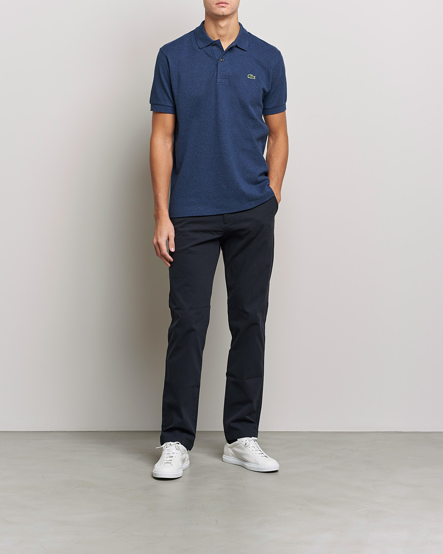 Herre | Pikéer | Lacoste | Original Polo Melange Piké Dark Indigo Blue