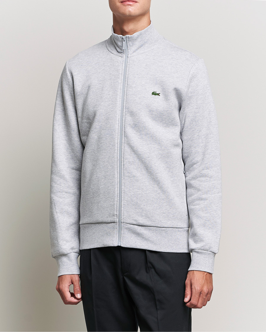 Herre |  | Lacoste | Full Zip Sweater Silver Chine