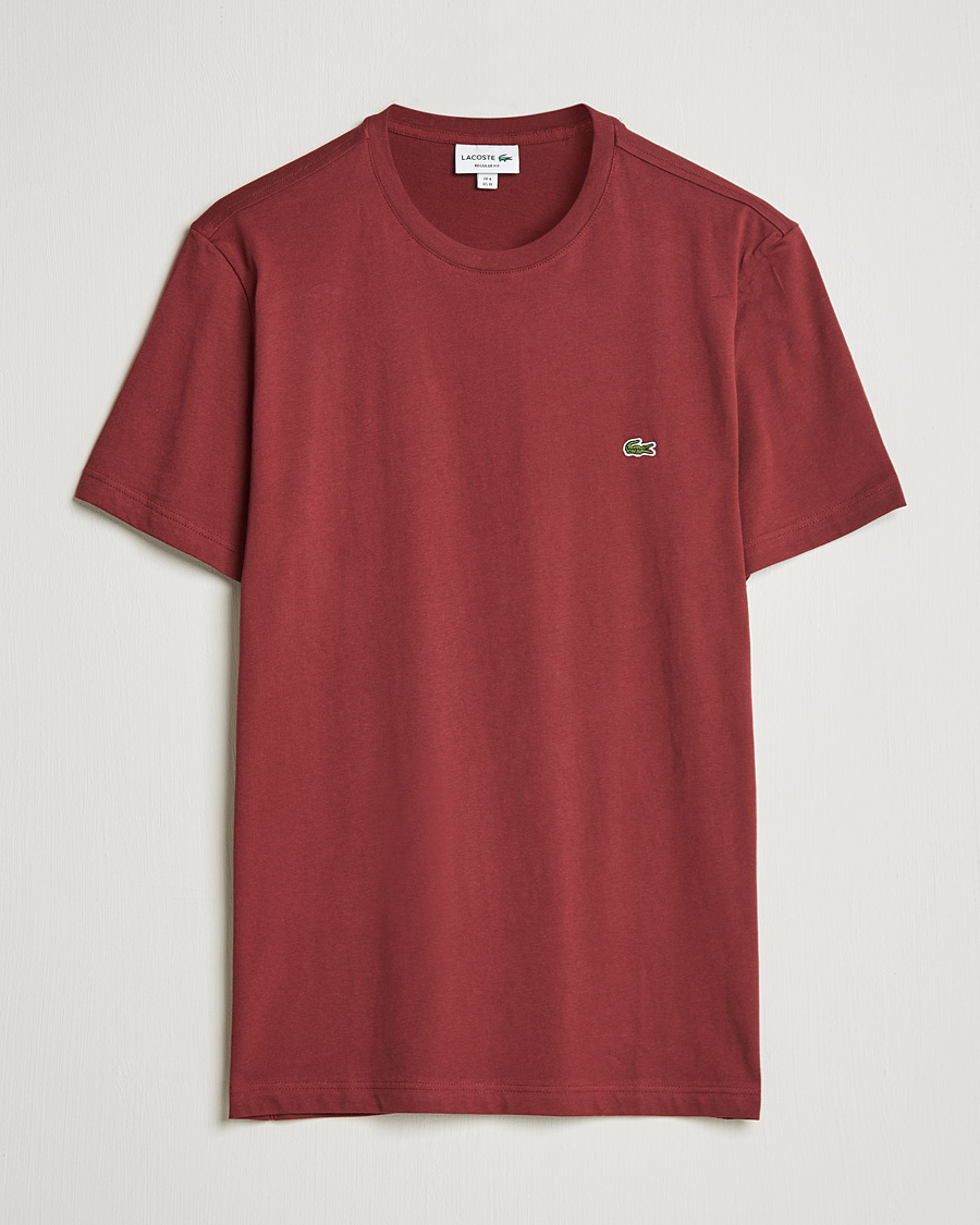 Herre | T-Shirts | Lacoste | Crew Neck Tee Cranberry