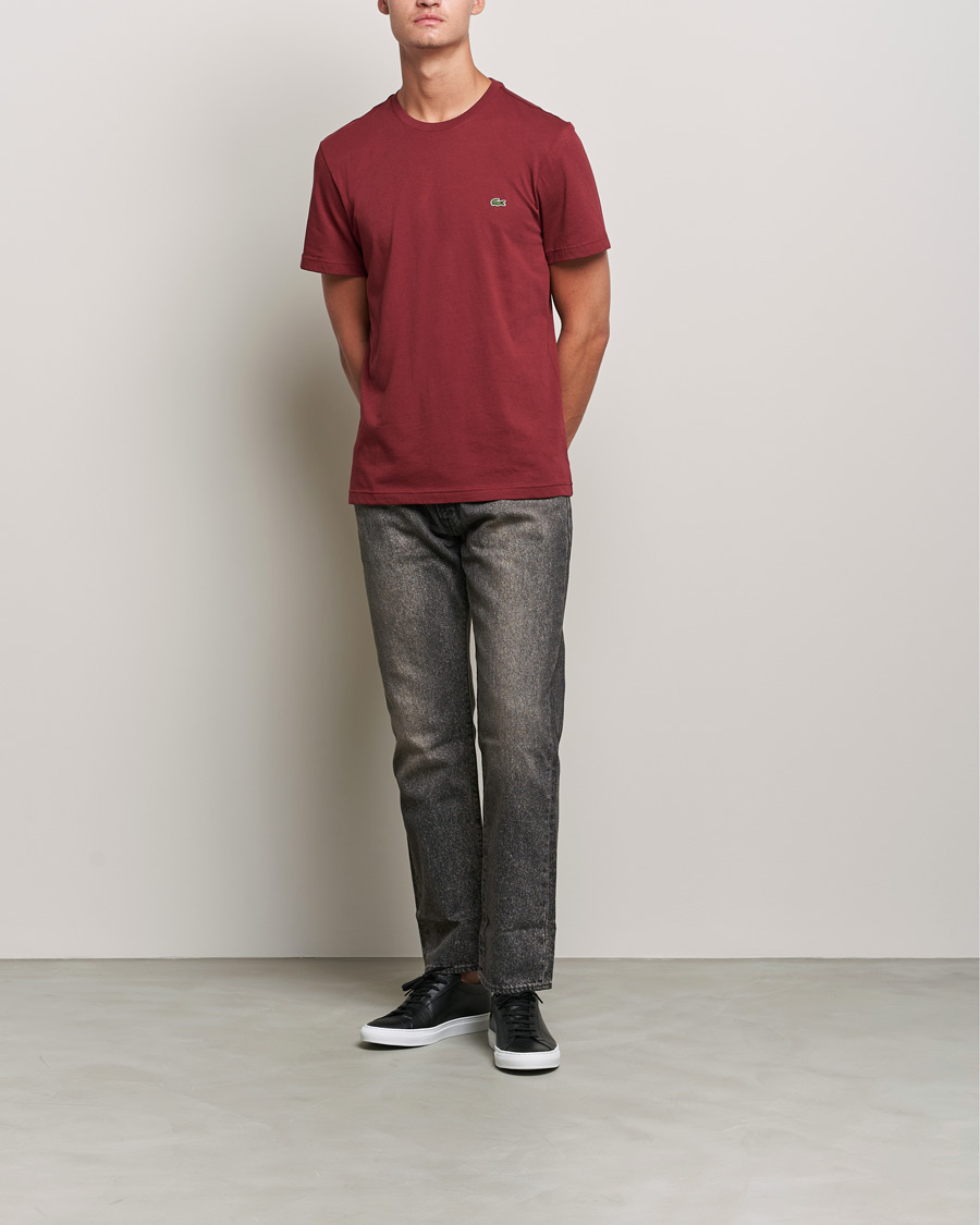 Herre | T-Shirts | Lacoste | Crew Neck Tee Cranberry