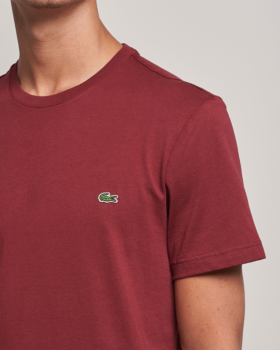 Herre | T-Shirts | Lacoste | Crew Neck Tee Cranberry