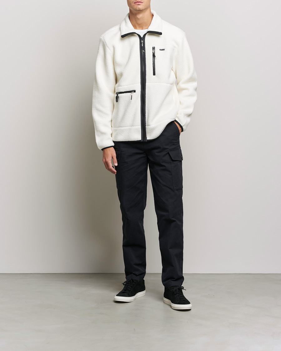 Herre | Gensere | RAINS | Heavy Fleece Full Zip Jacket Fossil