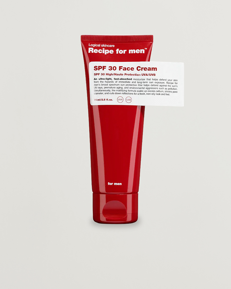 Herre | Hudpleie | Recipe for men | SPF 30 Face Cream 75ml