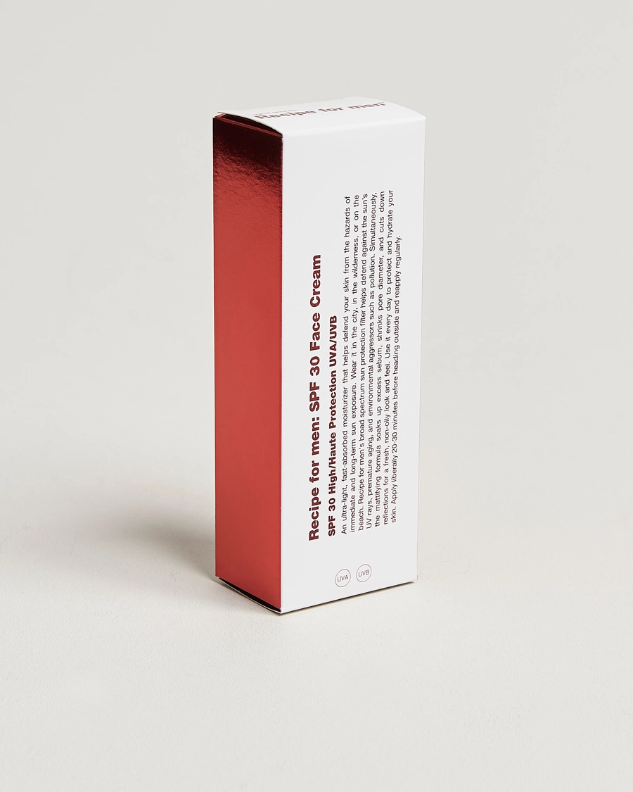 Herre | Hudpleie | Recipe for men | SPF 30 Face Cream 75ml
