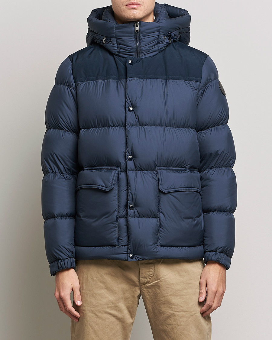 Herre | Jakker | Woolrich | Microfiber Sierra Padded Jacket Melton Blue