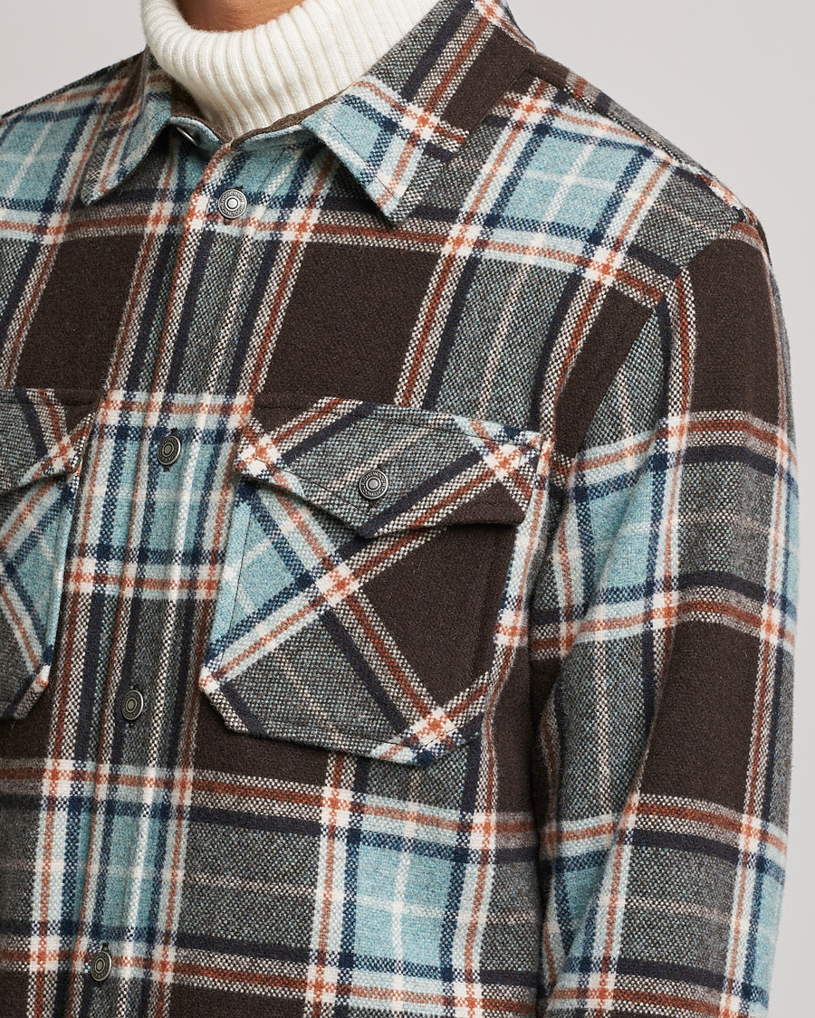 Herre | Skjorter | Woolrich | Alaskan Melton Wool Overshirt Desert Check