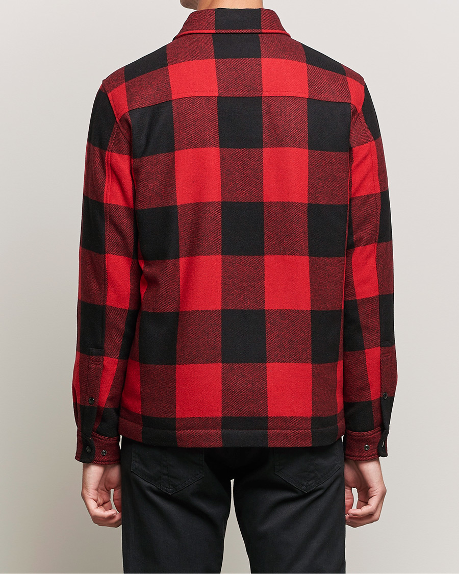 Herre | Skjorter | Woolrich | Alaskan Wool Padded Overshirt Red Buffalo