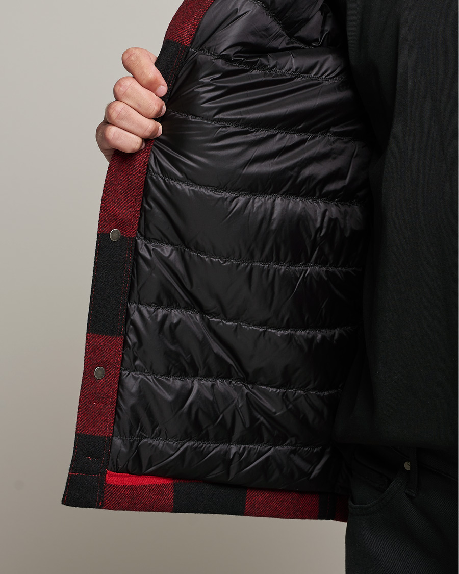 Herre | Skjorter | Woolrich | Alaskan Wool Padded Overshirt Red Buffalo