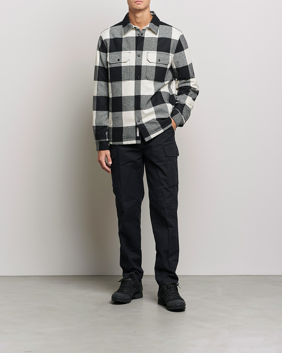 Herre | Skjorter | Woolrich | Alaskan Wool Padded Overshirt White Buffalo