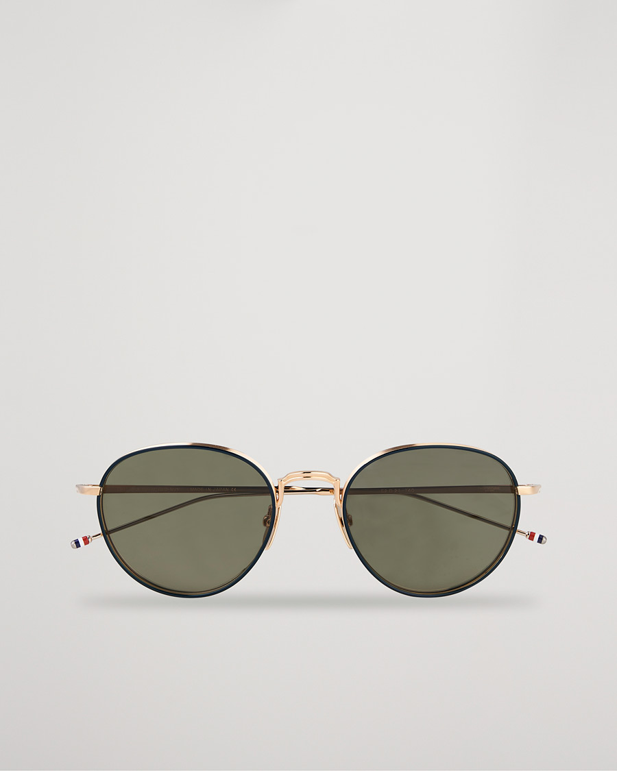 Herre | Solbriller | Thom Browne | TB-S119 Sunglasses Navy/White Gold