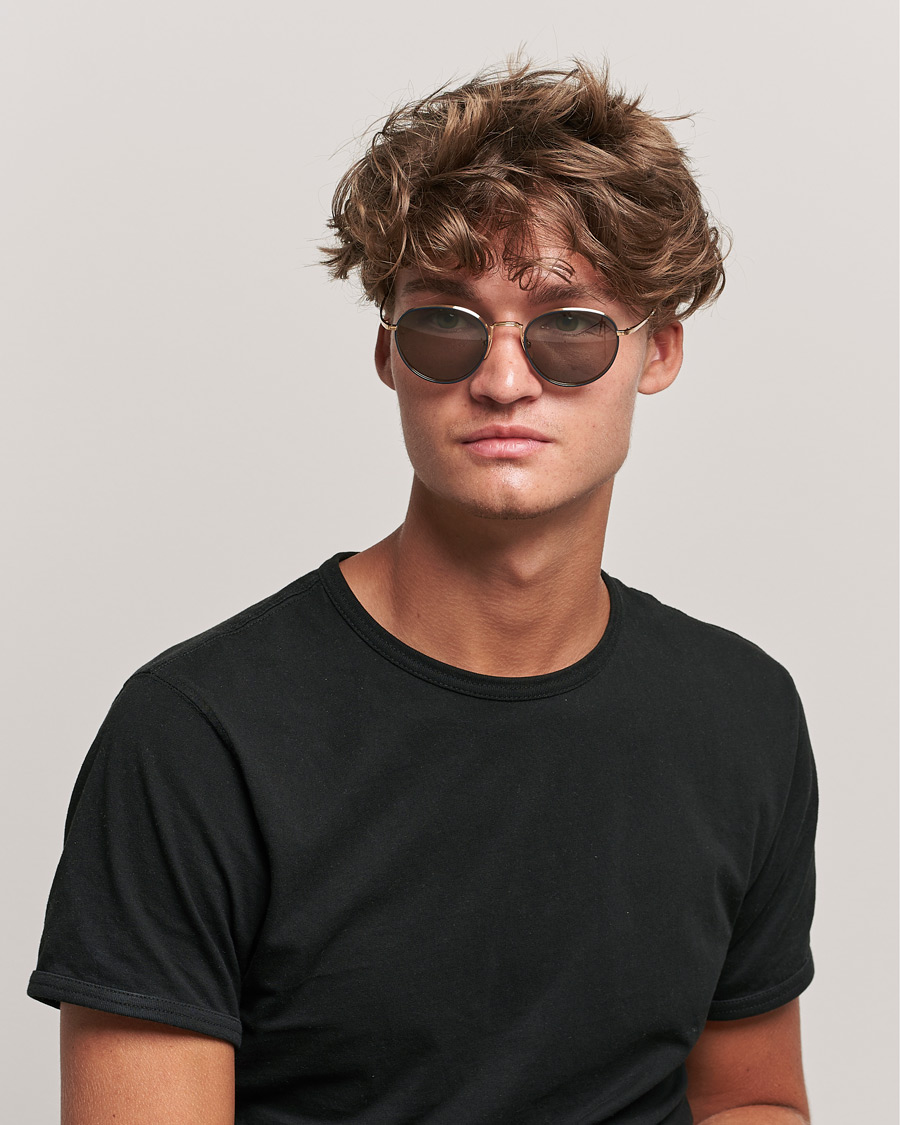 Herre | Solbriller | Thom Browne | TB-S119 Sunglasses Navy/White Gold