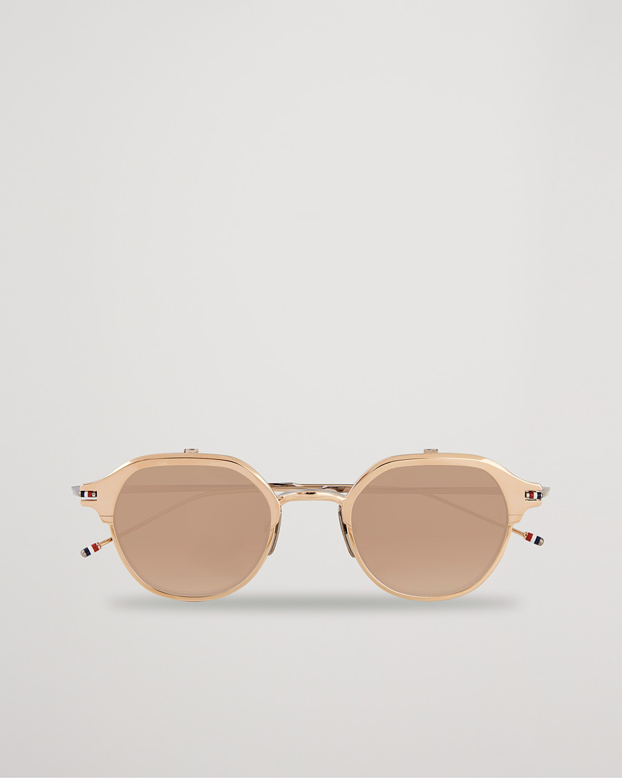 Herre | Thom Browne TB-S812 Flip-Up Sunglasses White Gold/Silver | Thom Browne | TB-S812 Flip-Up Sunglasses White Gold/Silver