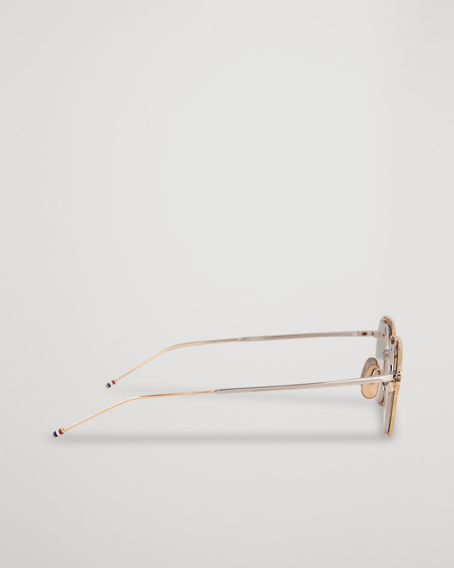 Herre | Thom Browne TB-S812 Flip-Up Sunglasses White Gold/Silver | Thom Browne | TB-S812 Flip-Up Sunglasses White Gold/Silver