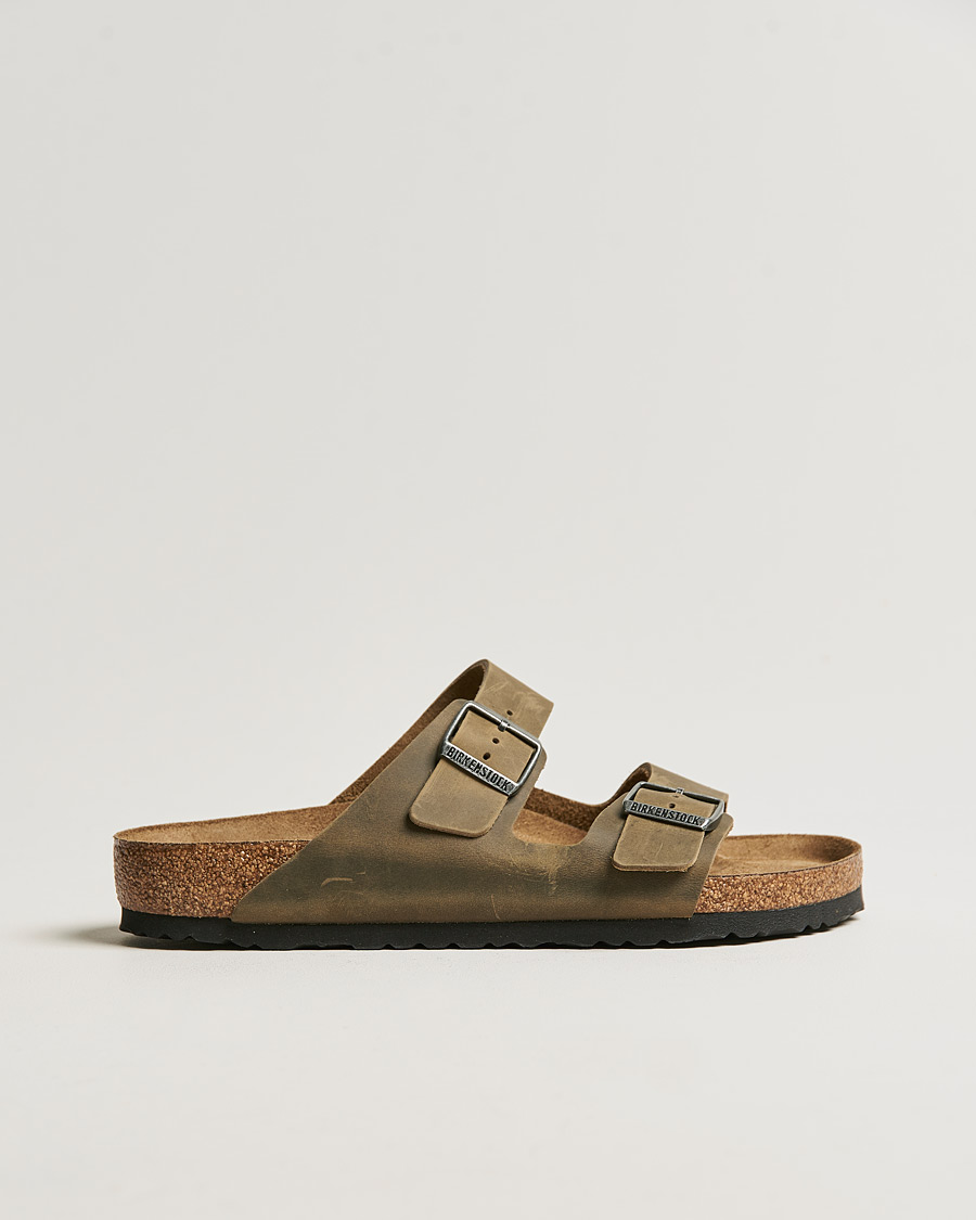 Herre | Sandaler og tøfler | BIRKENSTOCK | Arizona Soft Footbed Faded Khaki Oiled Leather