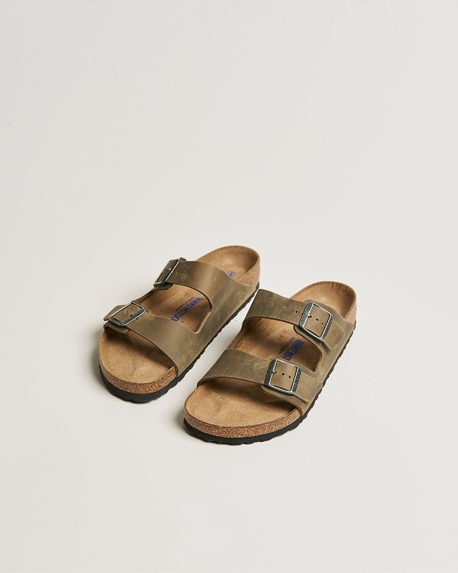 Herre | BIRKENSTOCK | BIRKENSTOCK | Arizona Soft Footbed Faded Khaki Oiled Leather