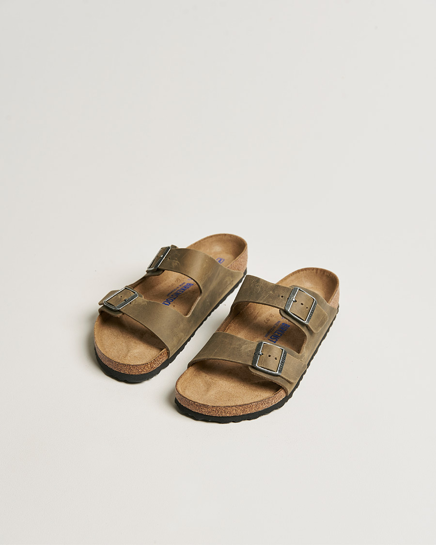 Herre | Sandaler & Hjemmesko | BIRKENSTOCK | Arizona Soft Footbed Faded Khaki Oiled Leather