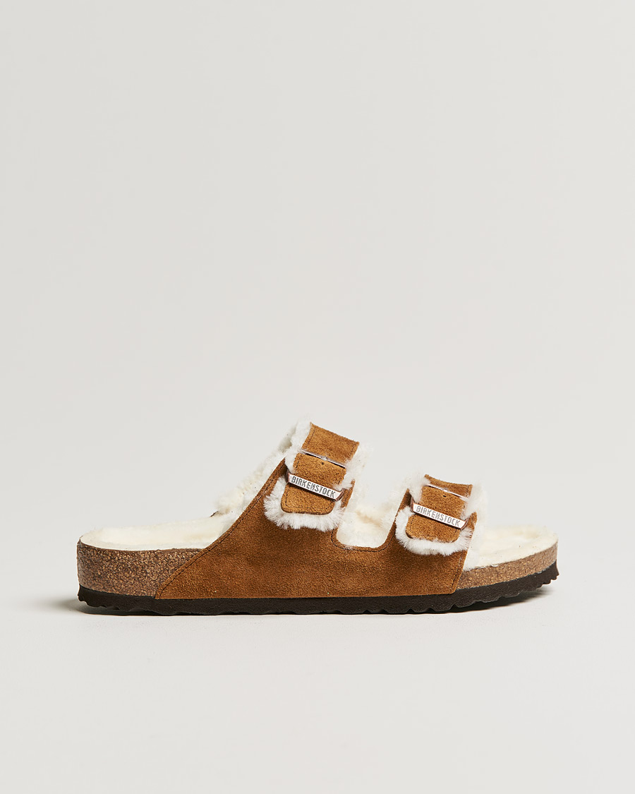 Herre | Sandaler og tøfler | BIRKENSTOCK | Arizona Classic Footbed Shearling Mink Suede