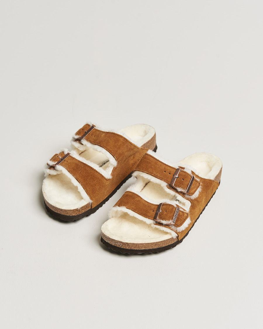 Herre | BIRKENSTOCK Arizona Classic Footbed Shearling Mink Suede | BIRKENSTOCK | Arizona Classic Footbed Shearling Mink Suede