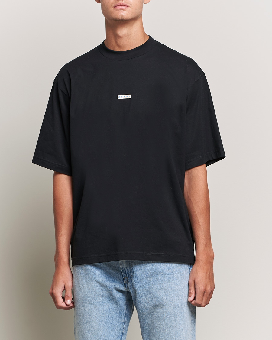 Herre | T-Shirts | Marni | Logo Applied T-Shirt Black