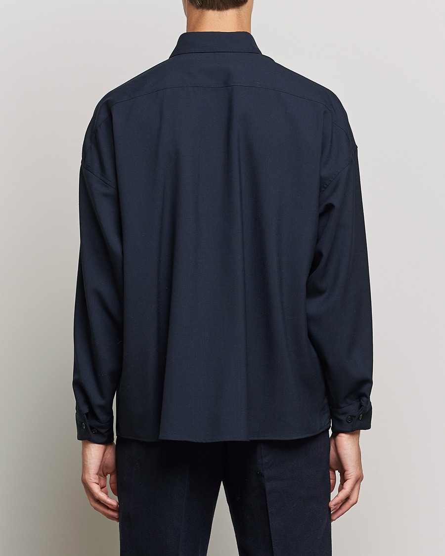 Herre | Skjorter | Marni | Tropical Wool Oversize Shirt Blublack