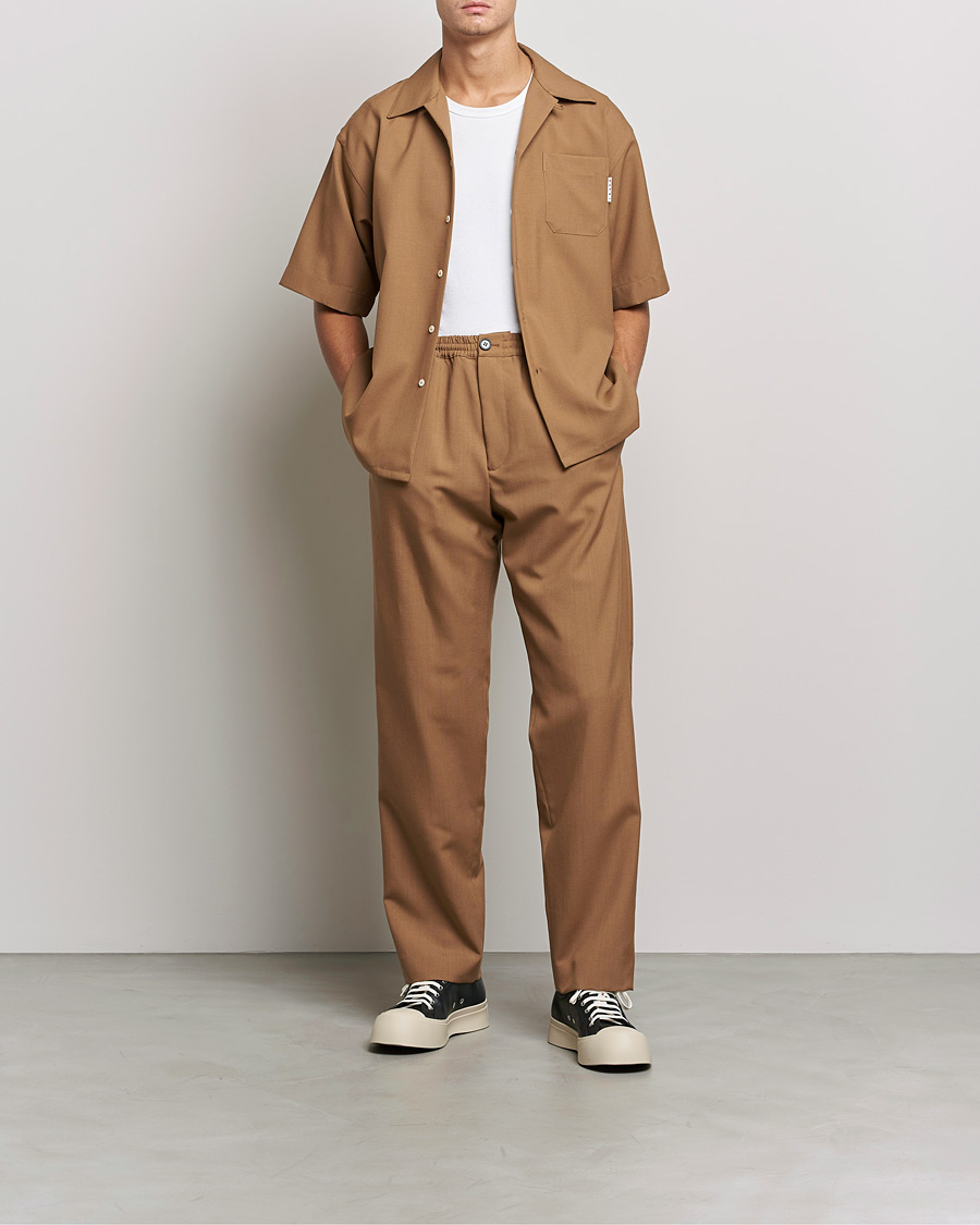 Herre | Bukser | Marni | Tropical Wool Trousers Beige