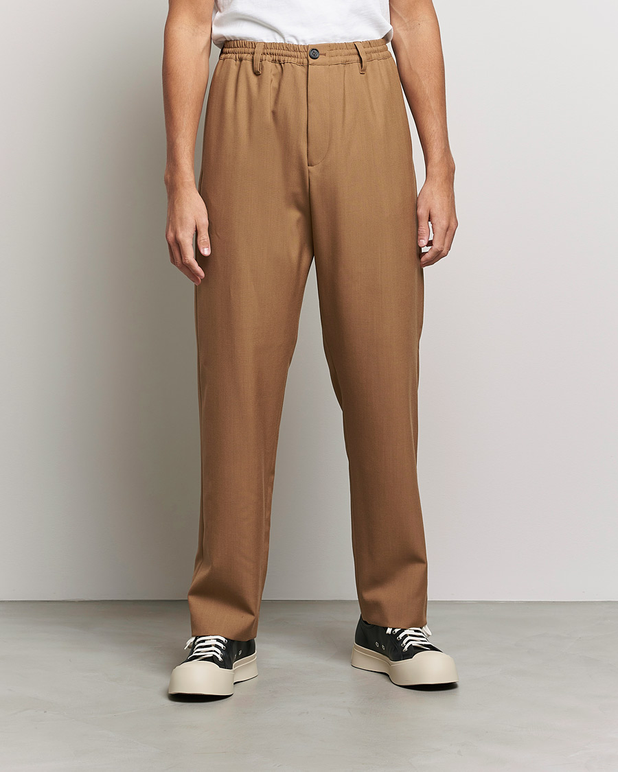 Herre | Bukser | Marni | Tropical Wool Trousers Beige