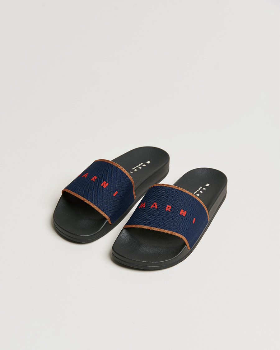 Herre | Marni Knit Slides Navy | Marni | Knit Slides Navy