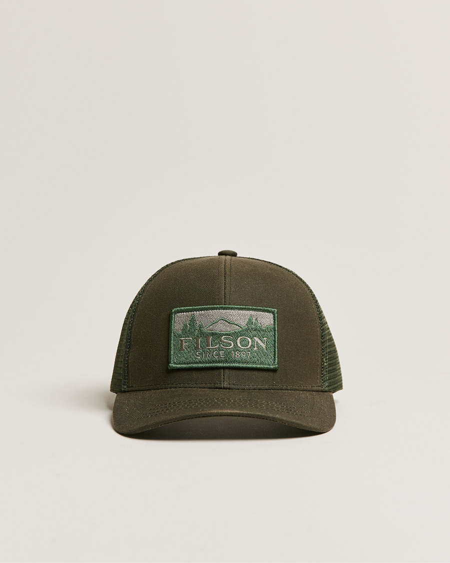 Herre | Filson Tin Cloth Logger Mesh Cap Otter Green | Filson | Tin Cloth Logger Mesh Cap Otter Green